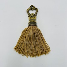 Rare MCM Brass Solid Tassel Gold 8in Hollywood Regency Style - $36.00