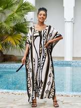 Loose Beach Cover up Vacation Sun Protection Coat Swimsuit Outwear Maxi Dress - £24.23 GBP