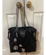 Victoria’s Secret One Size Black Mesh Floral Detail Bucket Bag Purse - £20.23 GBP
