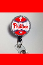 Philadelphia Phillies baseball  Retractable work Badge reel Id  Holder nurse cna - £4.17 GBP