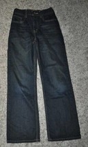 Boys Jeans Route 66 Dark Blue Adjustable Waist Bootcut Denim Pants-size 12 - £8.73 GBP
