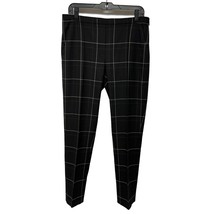 Elie Tahari Womens Black White Windowpane Plaid Dress Work Pants Size 8  - £27.53 GBP