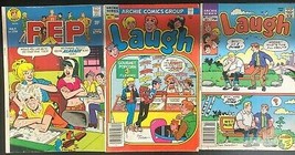 PEP and LAUGH lot (3) issues, as shown (1973-1986) Archie Comics G/VG - $9.89