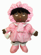 Vintage 1992 Dolly Mine Forever Doll Plush African American Well Made Toy Co 24&quot; - £63.53 GBP