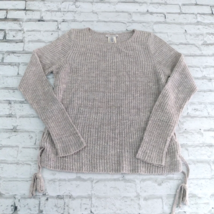 American Eagle Sweater Womens XS Gray Long Sleeve Lace Up Sides Pullover - £14.97 GBP