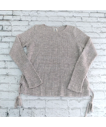 American Eagle Sweater Womens XS Gray Long Sleeve Lace Up Sides Pullover - $379.94 MXN