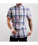 Barbour Nickwell Tailored Button Shirt Check Sky ( M ) - $118.77