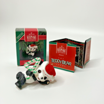 Hallmark Keepsake Ornament dated 1992 Child&#39;s Fourth Christmas Panda Ted... - £5.81 GBP