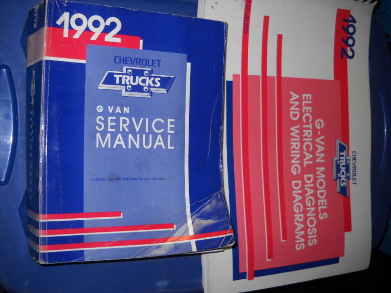 1992 Chevy Express G Van Gvan Shop Service Repair Manual Set OEM-
show origin... - $60.47