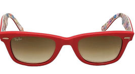 Vtg Ray-Ban RB2140 1051/51 Wayfarer Special Series #4 Red Hand Made in Italy image 2
