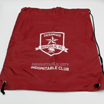 Sacramento Republic FC Drawstring Backpack Old Glory Red White Indomitable Club - £7.82 GBP