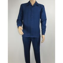 Men's MONTIQUE Two Piece Set Walking Leisure Suit 2391 Navy Tone on Tone image 2