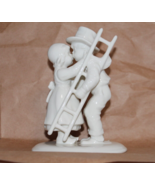 Vintage Porcelain Figurine Chimney Sweep Kissing Girl Made in Germany - £19.59 GBP