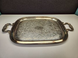 Gorham Duchess Large Tray Scroll And Shell Pattern 26&quot; YC1911 Silverplated - $142.49