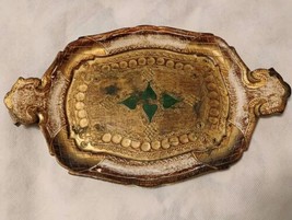 Vintage 1950s 60s  Italian Florentine Decorative Tray Italy G1 - $34.30