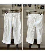 Anthropologie Hei Hei White Wide Leg Crop Pants 29 - $504.20 MXN