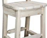 Montana Woodworks Homestead Collection Barstool with Back &amp; Ergonomic Wo... - £371.77 GBP
