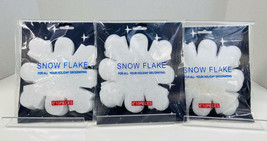 30 Sparkle Felt Snow Flakes 6 &quot;~3-Pack~10 in Each Pack~Christmas/Holiday Decor - £6.45 GBP