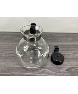 Vintage Gemco The Whistler Glass Coffee Pot Carafe 8 Cup Black Handle &amp; Lid - £19.46 GBP