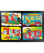 Window Board Book Lot Elephant Plane/Monkey Train/Croc Bus/Hippo Bus -New - $13.54 CAD