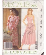 McCALL&#39;S PATTERN 2965 SIZE 6 MISSES&#39; LAURA ASHLEY DRESS, JACKET - $3.00