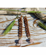 Natural Rose Quartz Drop Earrings with Sterling Silver Hooks Energy Heal... - $27.44 CAD
