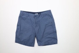 Vtg Columbia Mens Size 30 Faded Flat Front Above Knee Hiking Shorts Blue... - £35.00 GBP