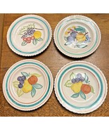 Vintage Hand Painted Fruit Salad Luncheon Set of 4 Plates 8.5&quot; Made in I... - €34,32 EUR