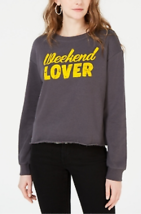 Rebellious One Juniors Weekend Lover Graphic Sweatshirt, Choose Sz/Color - £22.54 GBP