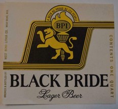Black Pride Lager Beer Lithia Co. West Bend Wis Inv 23 - £3.22 GBP