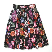 NWT J.Crew Pleated A-Line Midi in Black Midnight Dutch Floral Skirt 00 $128 - $31.68