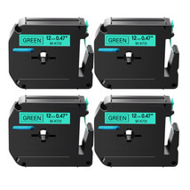 Brother M731 1/2IN BLACK ON METALLIC GREEN NON-LAMINATED TAPE PT-85 100 110 - $49.14 CAD