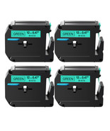 Brother M731 1/2IN BLACK ON METALLIC GREEN NON-LAMINATED TAPE PT-85 100 110 - $724.32 MXN