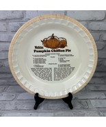 Watkins VTG 1981 Pumpkin Chiffon Pie Recipe Deep Baking/ Serving Dish 11” - $18.28