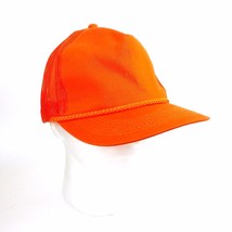 Orange Hunting Hat Safety Cap Adjustable Snapback Mesh Back Youngan 5 Panel  - £7.41 GBP
