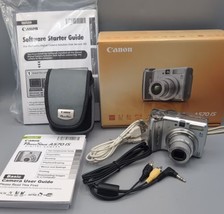 Canon PowerShot A570 IS Digital Camera Original Box Manual Cables Tested - $95.79