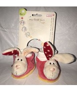 My First Nici Plush Bunny Rabbit Baby Booties with Rattle 0m+ NWT German... - £14.37 GBP