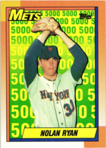1990 Topps Card #2 Nolan Ryan New York Mets Years 5000K HOF - £2.35 GBP