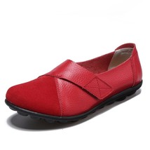 Woman Genuine Leather Shoes Flats Loafers Shoes Red 37 - £18.34 GBP