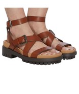 Sam Edelman Eleanora Brown Buckle Lug Sole Strappy Sandals Size 8.5 NEW ... - $42.47