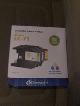 3-Pack Standard Ink Cartridges - Compatible with Brother LC 71 Ink Series - £7.98 GBP