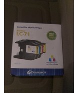 3-Pack Standard Ink Cartridges - Compatible with Brother LC 71 Ink Series - £7.83 GBP