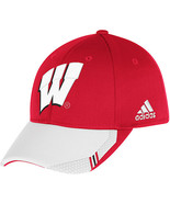  Adidas NCAA College WISCOUNSIN BADGERS Football Curved Hat Cap Size S/M - £19.23 GBP