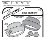 Roll Brim Hat Hats Headgear #542 Sewing Pattern (Pattern Only) gp542 - £5.53 GBP