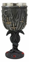 Valyrian Steel Swords And Armory With Entwined Double Dragons Wine Goble... - $34.99