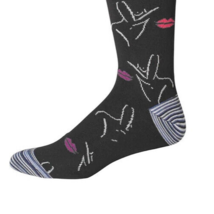 Robert Graham Dress Socks Peruvian Pima Cotton Hollywood Navy Lips Strip... - $36.23