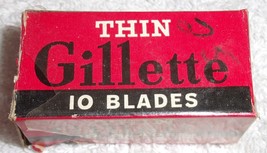 Vintage 1930s Gillette Thin Blades With Blades - $3.99