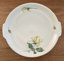 KPM Krister Germany Vtg Porcelain Round Serving Plate Yellow Rose Gold R... - $47.20