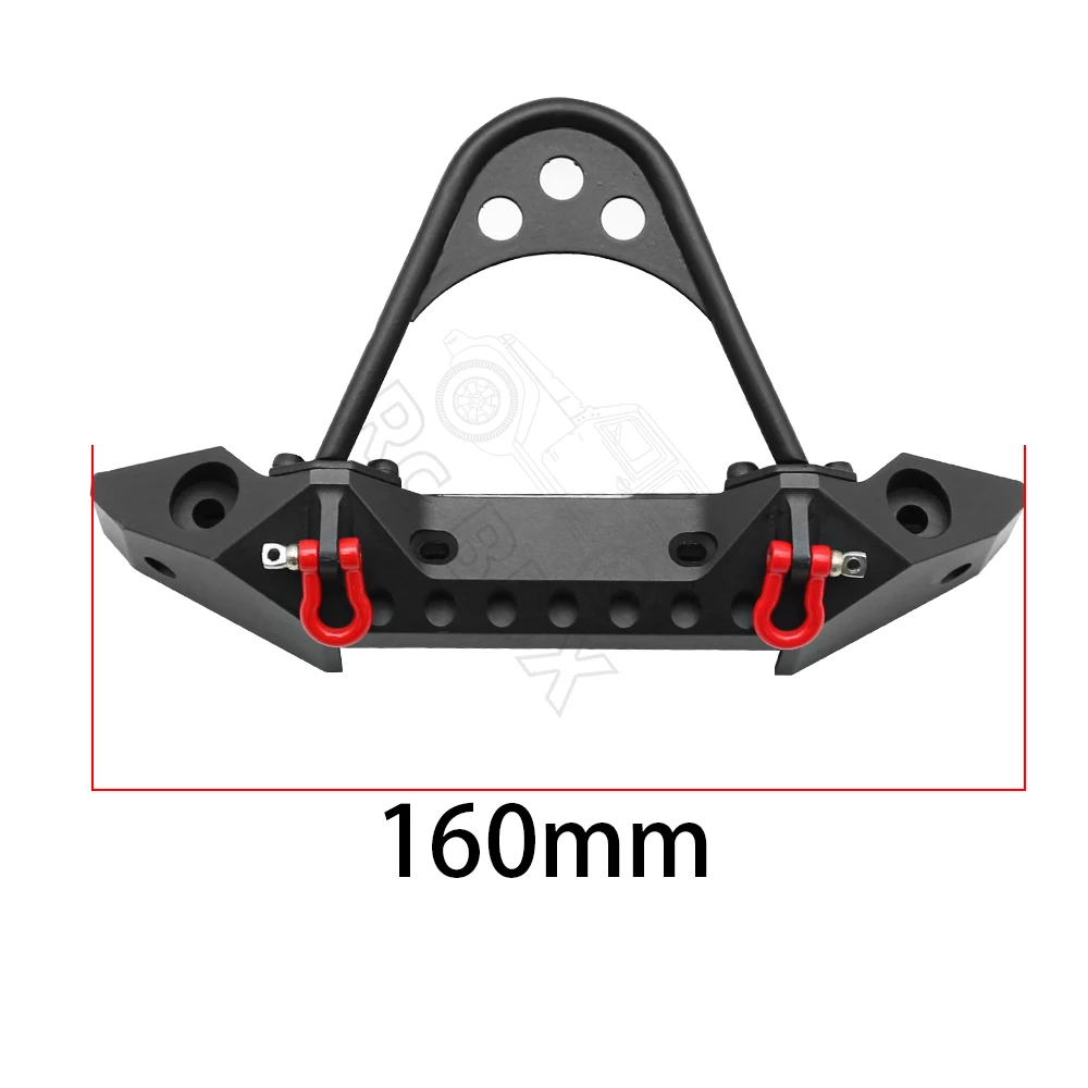 Metal Front Bumper with Lights for 1/10 RC Crawler TRX4 Axial SCX10 II 90046 &amp; - £18.66 GBP