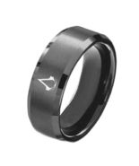 8mm Black Titanium Stainless Steel Ring Game Anime Engagement Band for M... - £23.11 GBP
